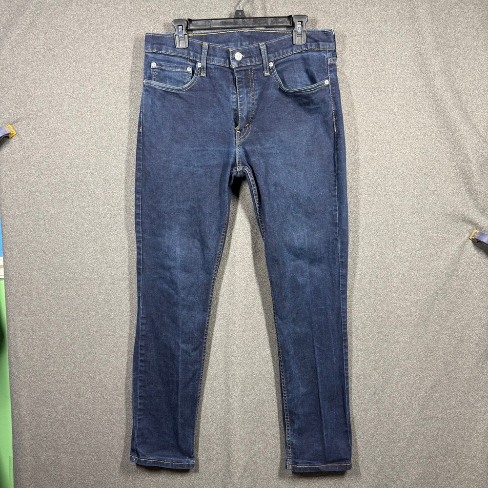 Levis 511 Slim Fit Jeans Mens 34x32 Dark Wash Indigo Denim Pants 5098